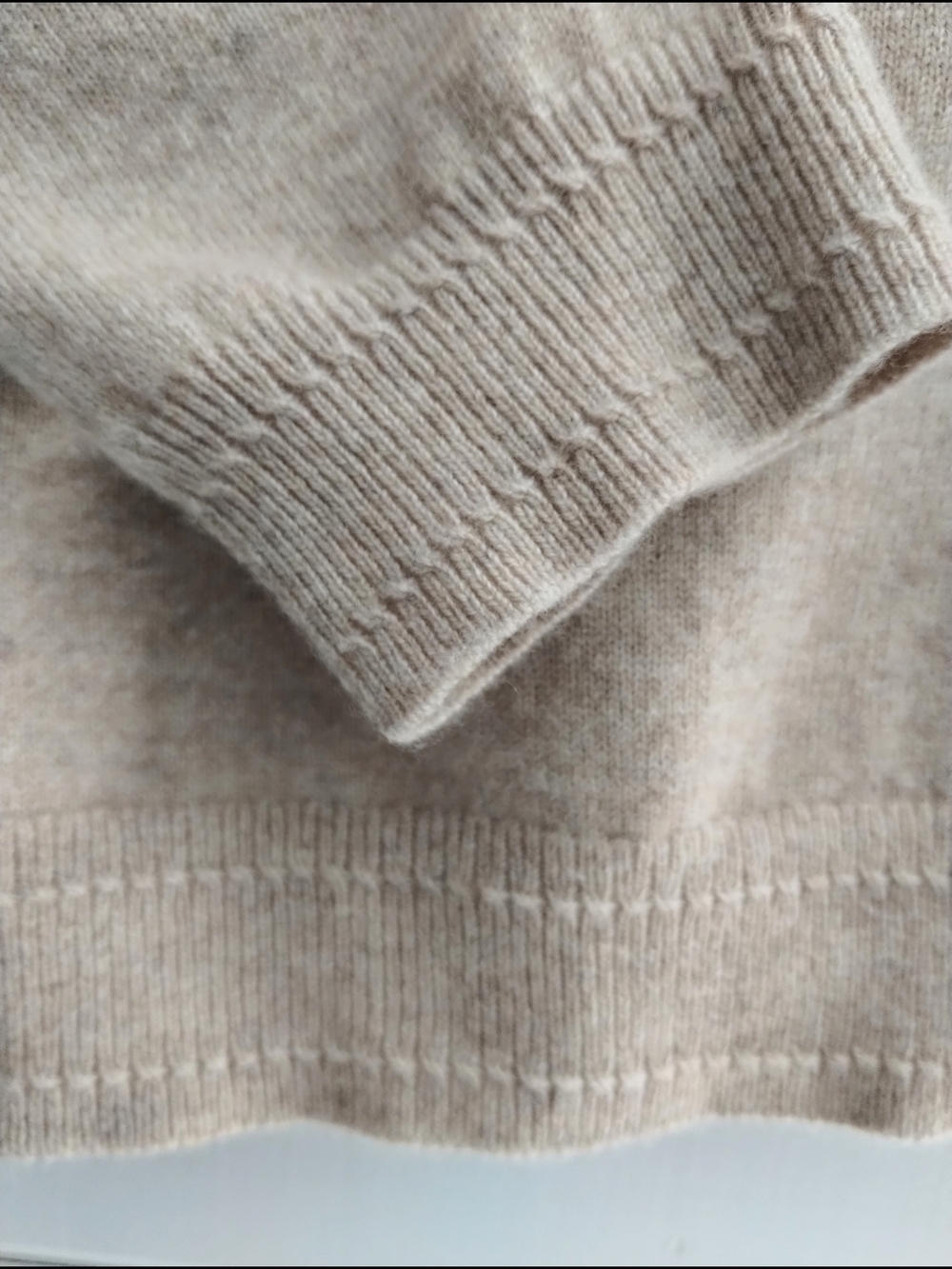 Boden Eva 100% Cashmere V-Neck Sweater Chinchilla Melange XL - Picture 5 of 8